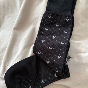 Black Dress Socks with Textured Pattern
